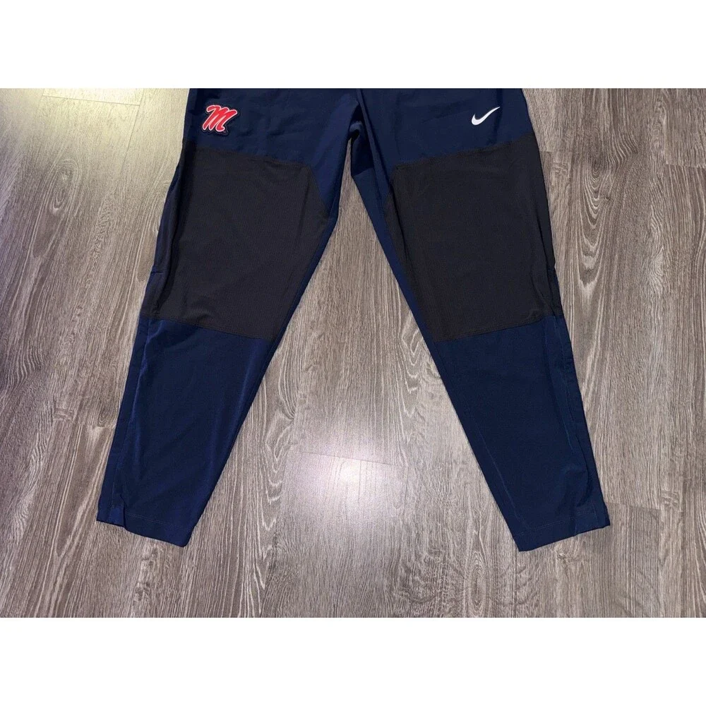 Mens XL Nike Ole Miss Rebels Football Team Issued On-Field Woven Track Pants NEW